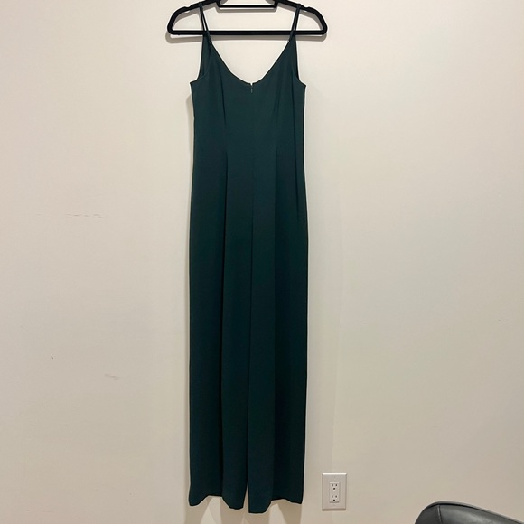 Aritzia Babaton Adjustable Strap V Neck Jumpsuit w/Pockets Dk Green Sz: 0 - Picture 7 of 13